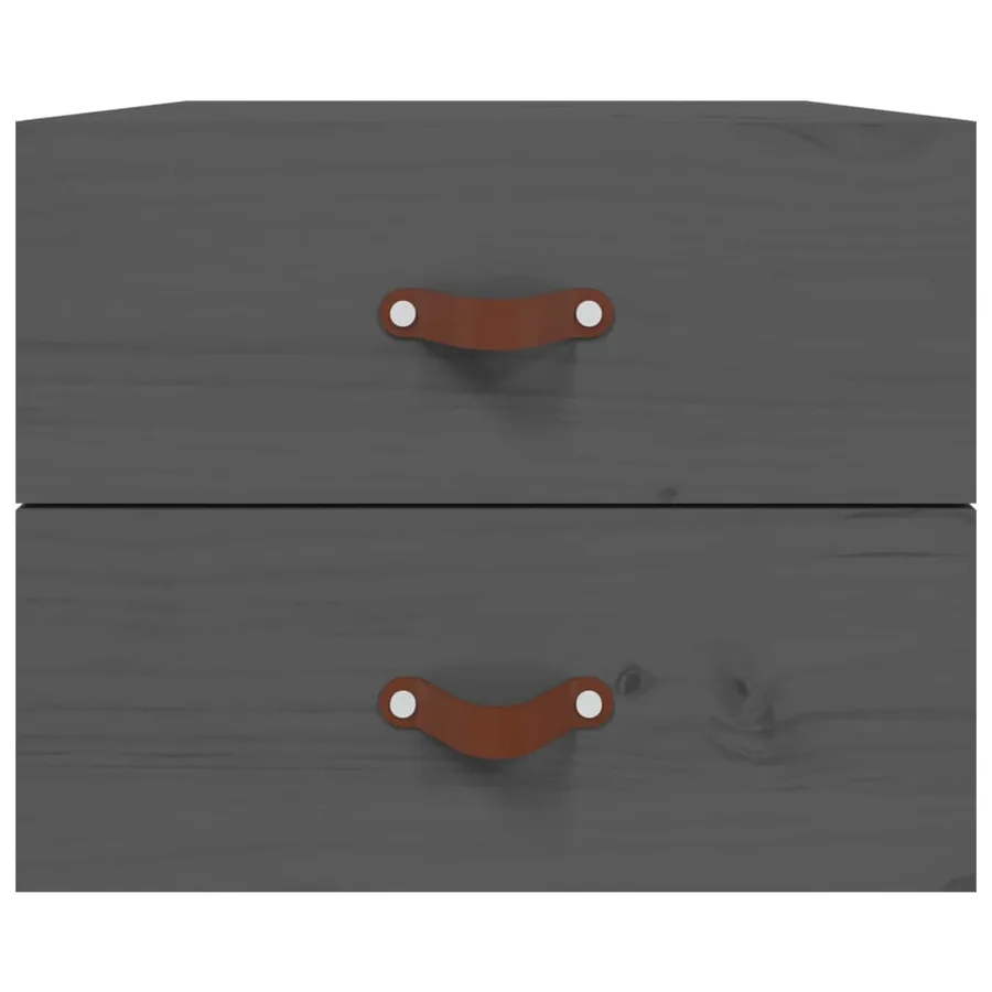 Table de chevet murale Gris 50x36x40 cm - 6
