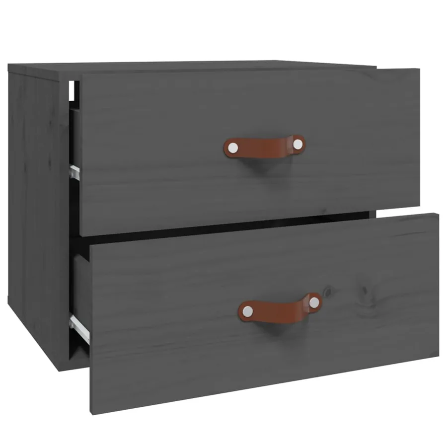 Table de chevet murale Gris 50x36x40 cm - 8