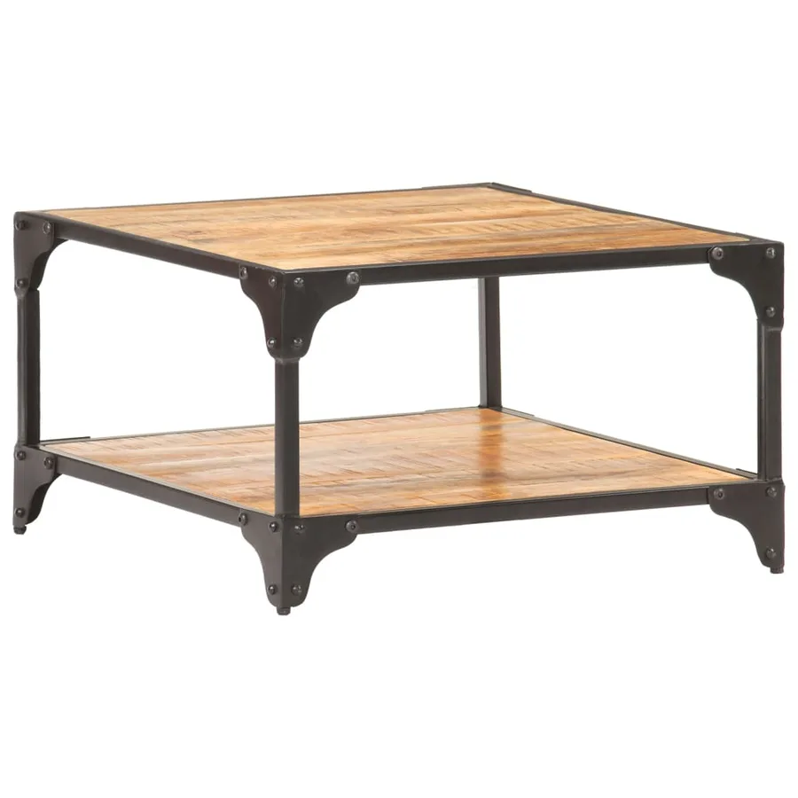 Table basse 60x60x35 cm Bois de manguier massif - 8