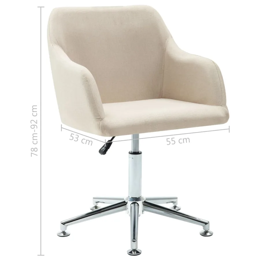 Chaises pivotantes à manger lot de 2 crème tissu - 10