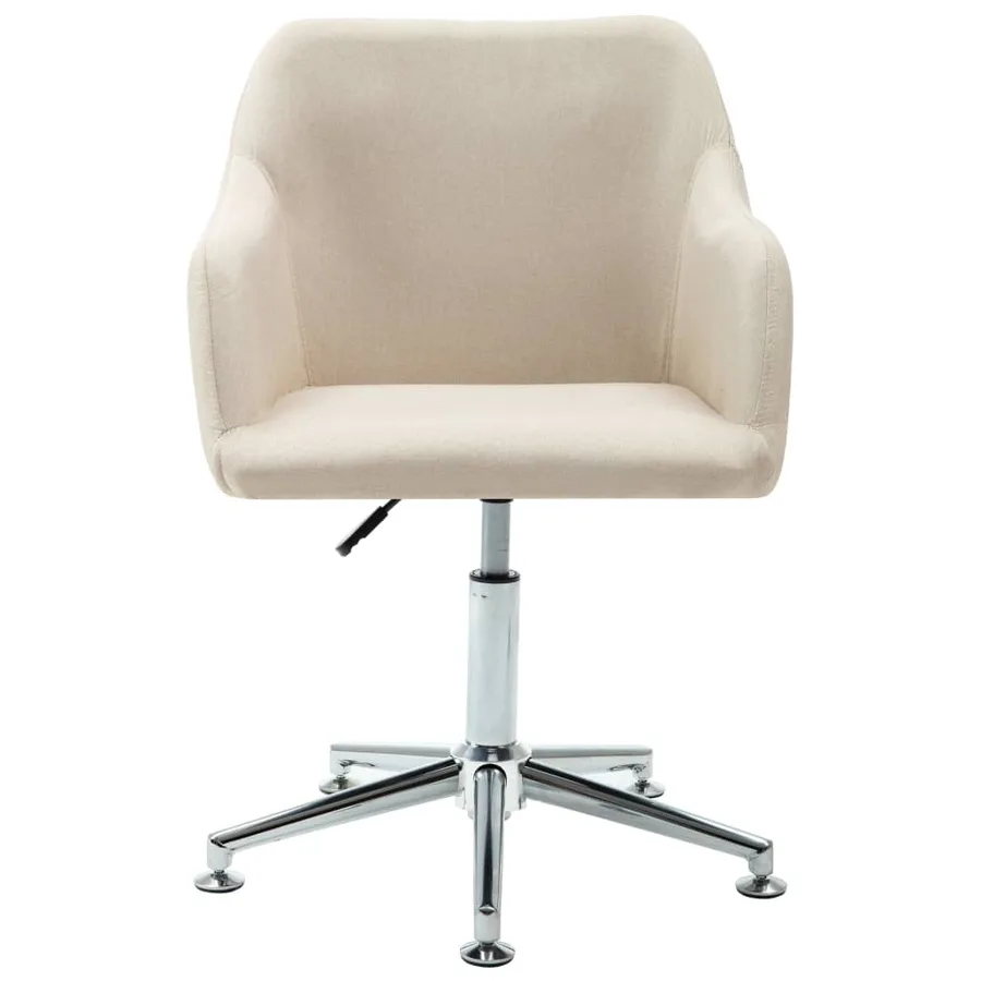 Chaises pivotantes à manger lot de 2 crème tissu - 4