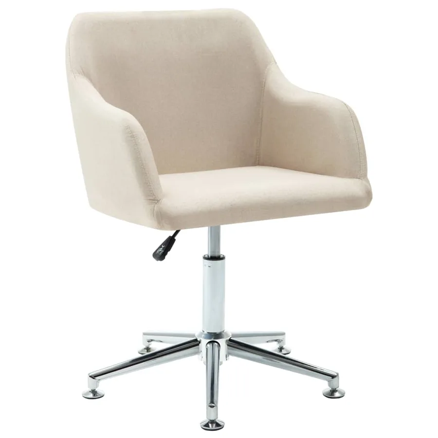 Chaises pivotantes à manger lot de 2 crème tissu - 5