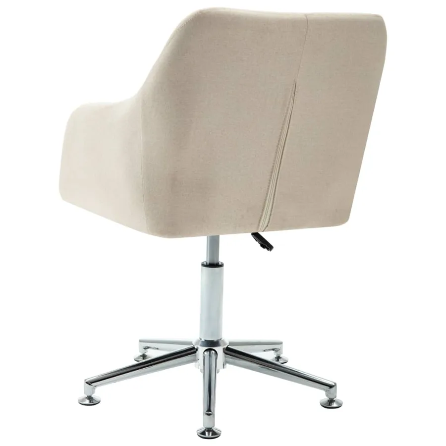 Chaises pivotantes à manger lot de 2 crème tissu - 6