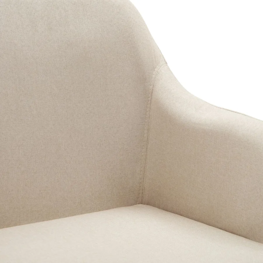 Chaises pivotantes à manger lot de 2 crème tissu - 8