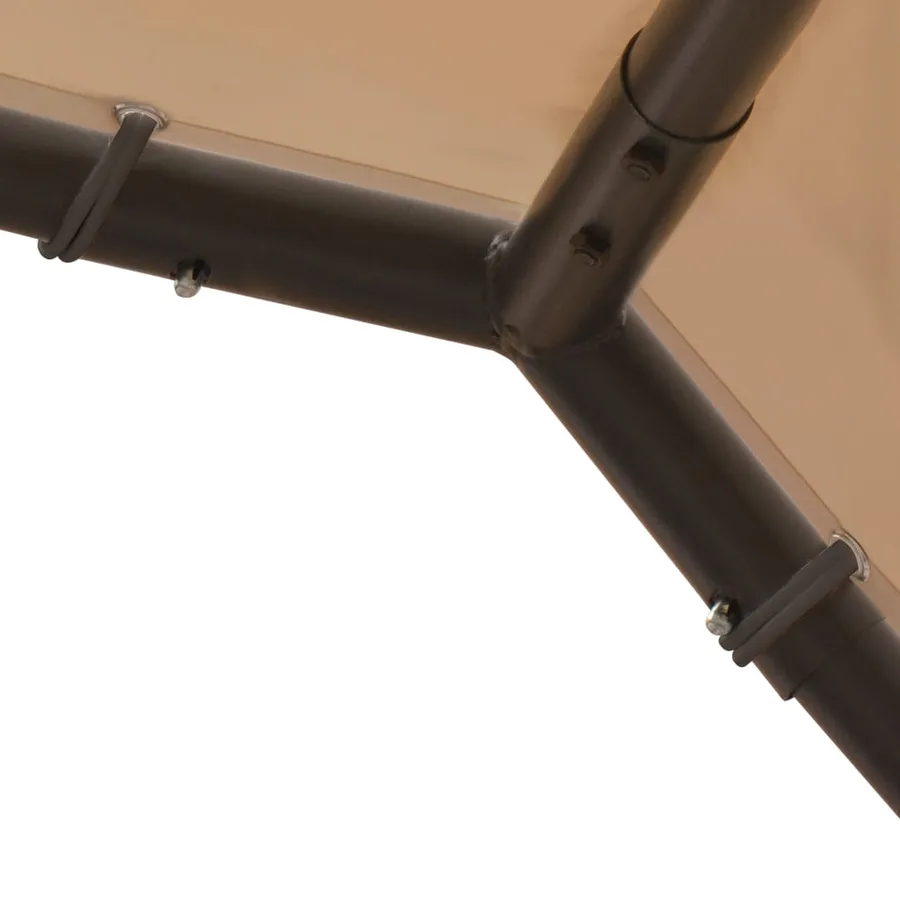 Tente à auvent beige 3x3 m acier et tissu - 5