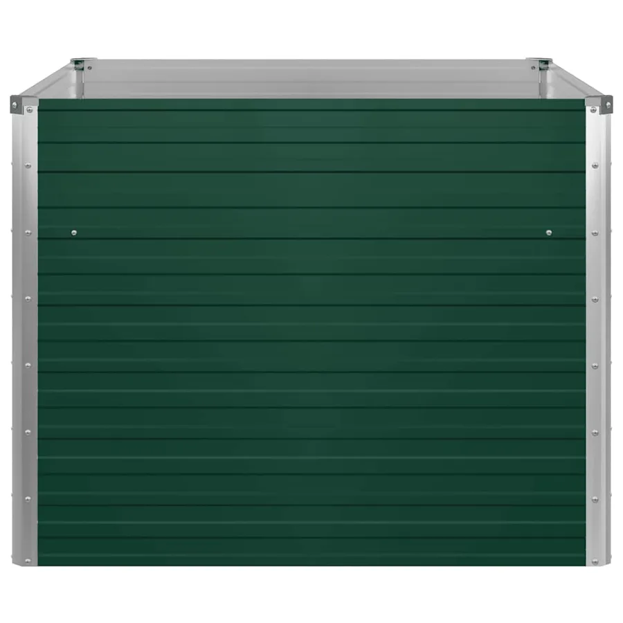 Jardinière 100 x 100 x 77 cm Acier galvanisé Vert - 6