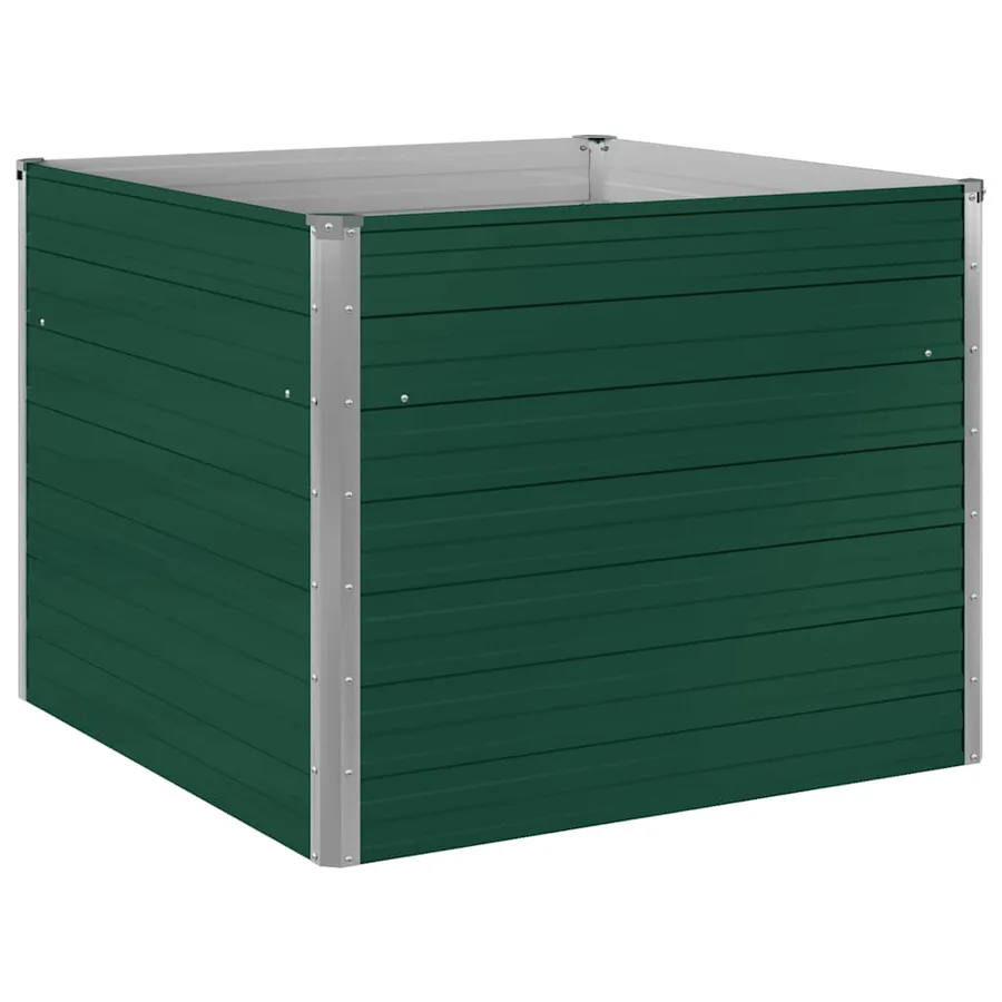 Jardinière 100 x 100 x 77 cm Acier galvanisé Vert - 8