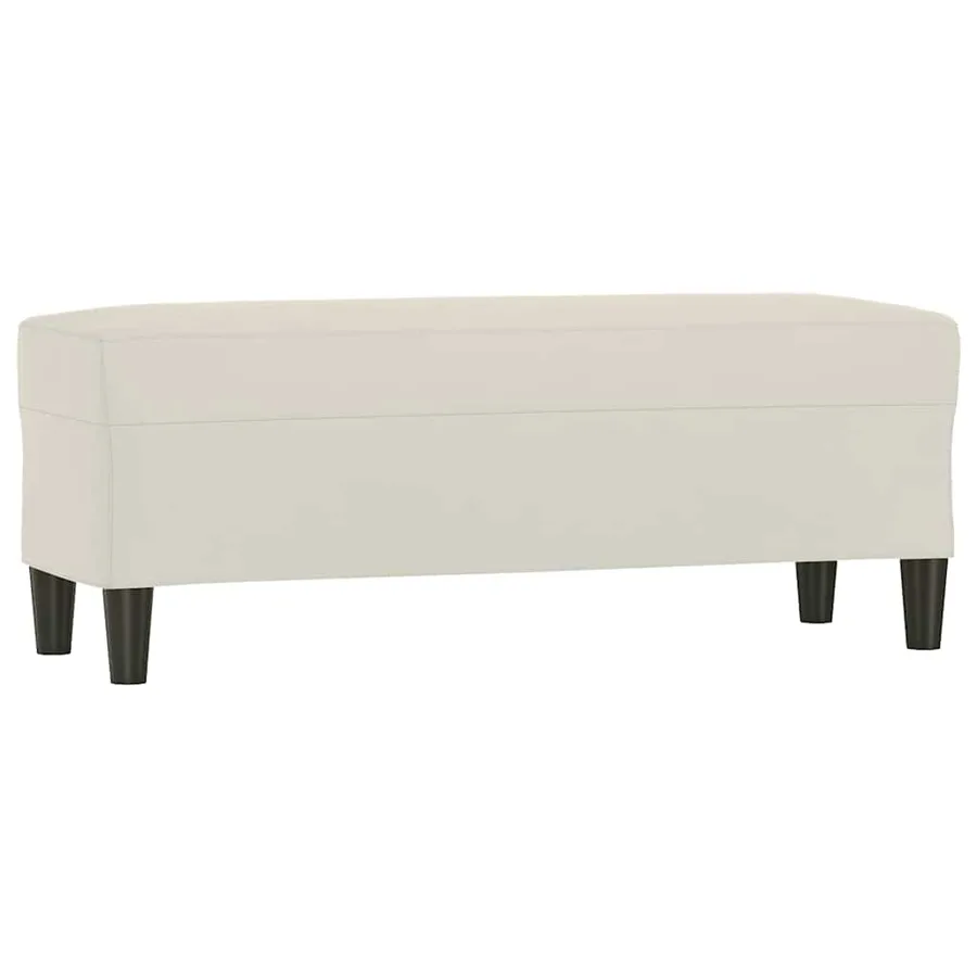 Banc Crème 100x35x41 cm Velours - 2