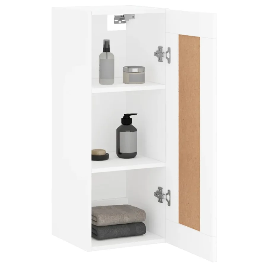Armoire murale blanc 34,5x34x90 cm bois d'ingénierie - 5