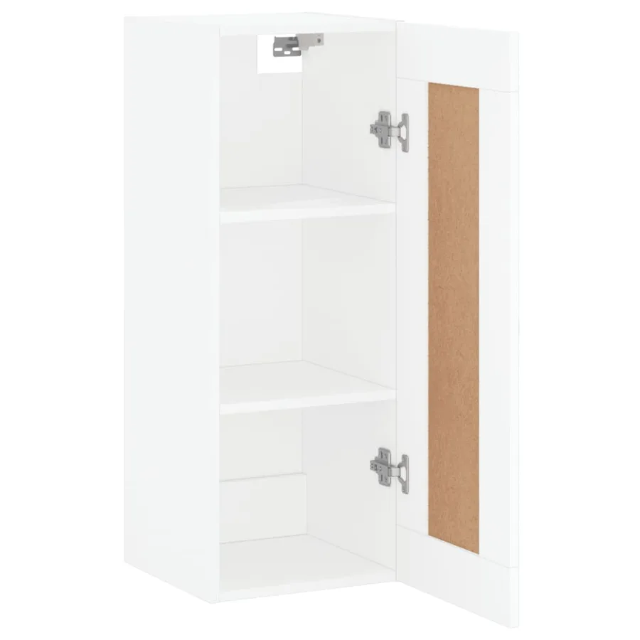 Armoire murale blanc 34,5x34x90 cm bois d'ingénierie - 7