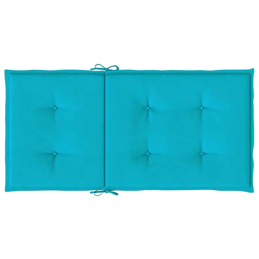Coussins de chaise à dossier bas lot de 2 turquoise tissu - 5