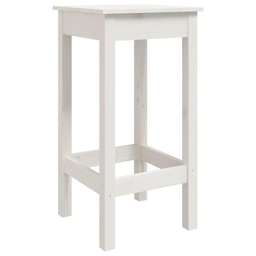 Ensemble de bar de jardin 9 pcs blanc bois de pin massif - 7