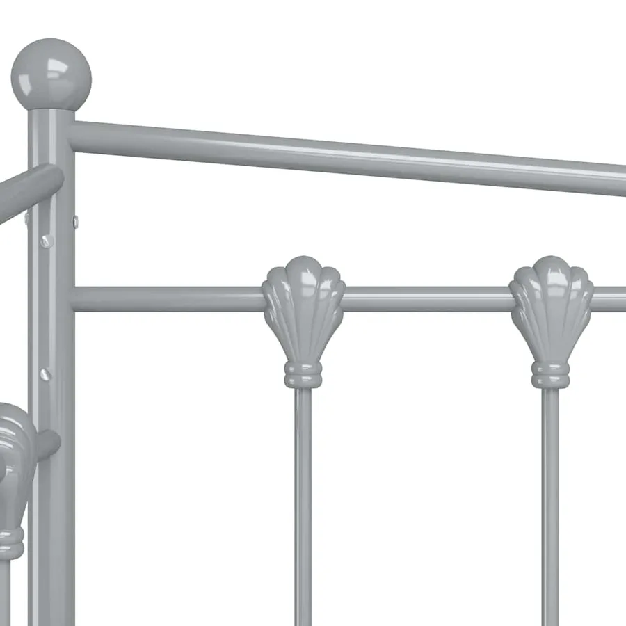 Cadre de canapé-lit sans matelas gris métal 90x200 cm - 9