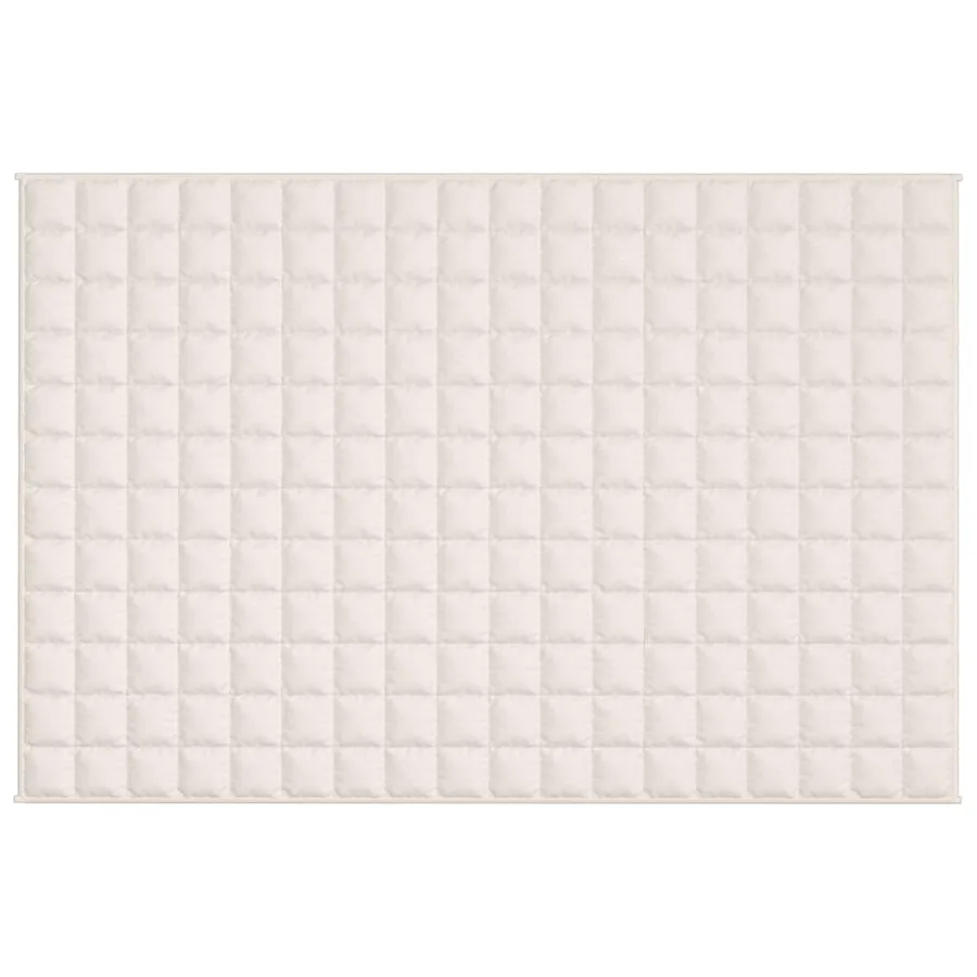 Couverture lestée Crème clair 120x180 cm 5 kg Tissu - 3