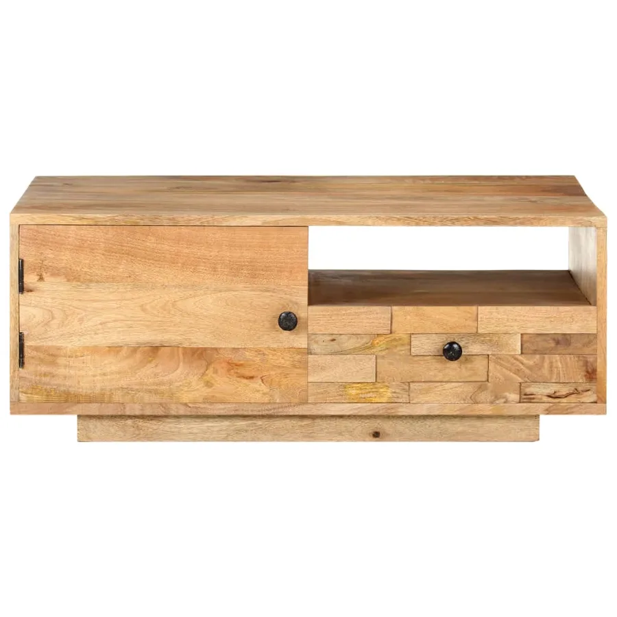 Table basse 90x50x35 cm Bois solide de manguier - 3