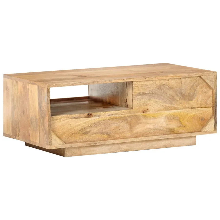 Table basse 90x50x35 cm Bois solide de manguier - 4
