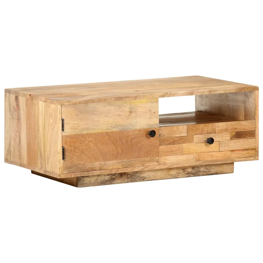 Table basse 90x50x35 cm Bois solide de manguier - 8