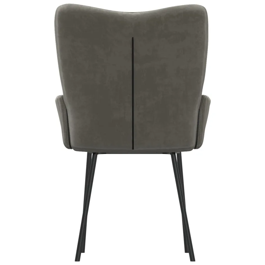 Chaises à manger lot de 2 Gris foncé Velours - 7