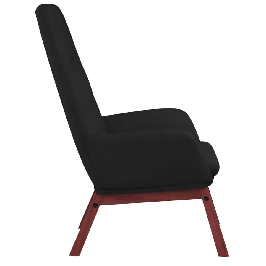 Chaise de relaxation Noir Tissu - 4