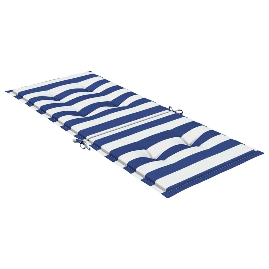 Coussins de chaise à dossier haut lot de 2 rayures bleu/blanc - 6