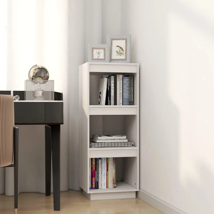 Bibliothèque/Séparateur de pièce blanc 40x35x103 cm pin massif - 3