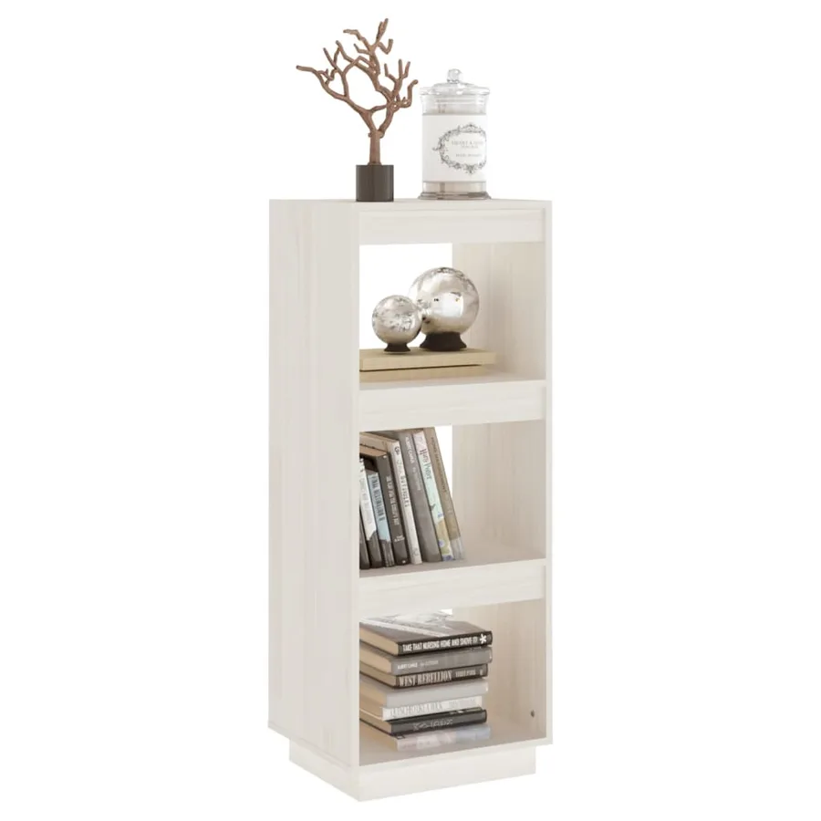 Bibliothèque/Séparateur de pièce blanc 40x35x103 cm pin massif - 4