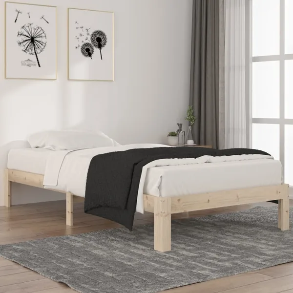 Cadre de lit sans matelas bois massif de pin 100x200 cm