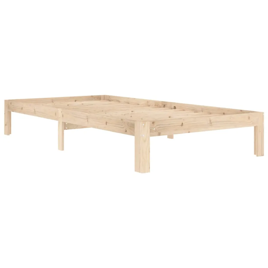 Cadre de lit sans matelas bois massif de pin 100x200 cm - 3