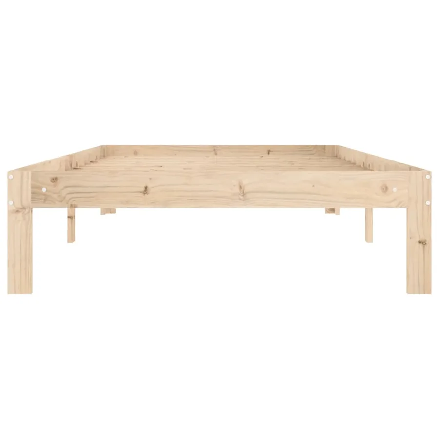 Cadre de lit sans matelas bois massif de pin 100x200 cm - 4