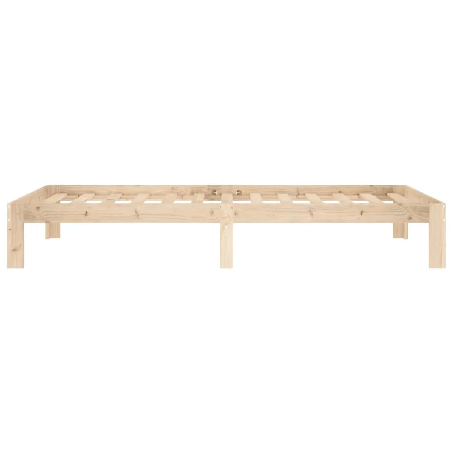 Cadre de lit sans matelas bois massif de pin 100x200 cm - 5