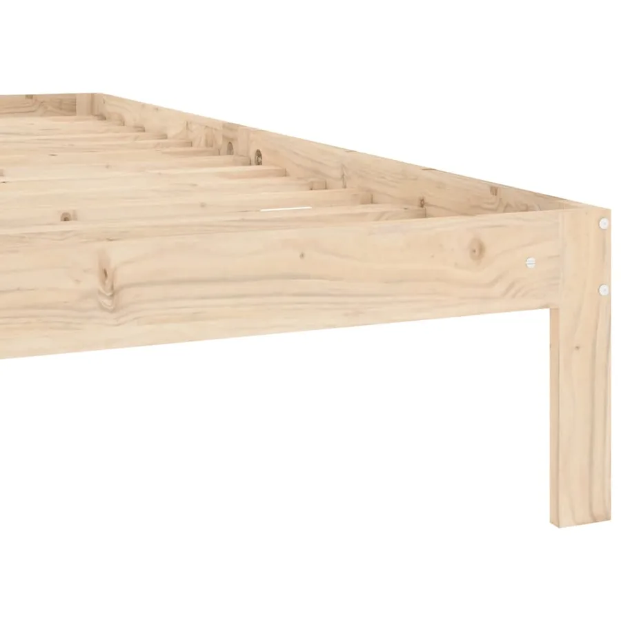 Cadre de lit sans matelas bois massif de pin 100x200 cm - 6