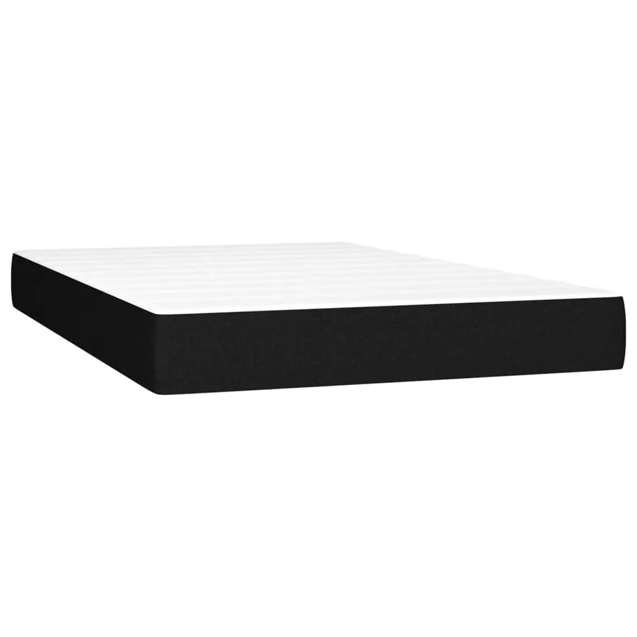 Sommier à lattes de lit avec matelas Noir 120x200 cm Velours - 5