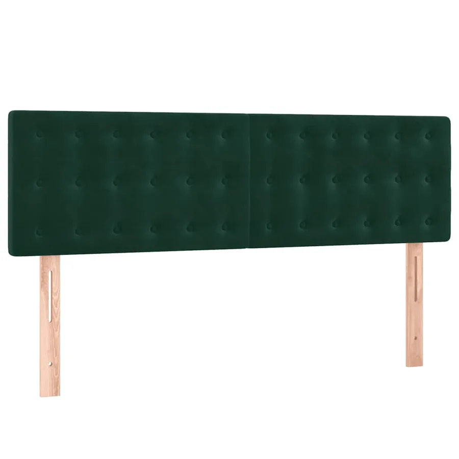 Sommier à lattes de lit et matelas Vert foncé 140x190cm Velours - 6