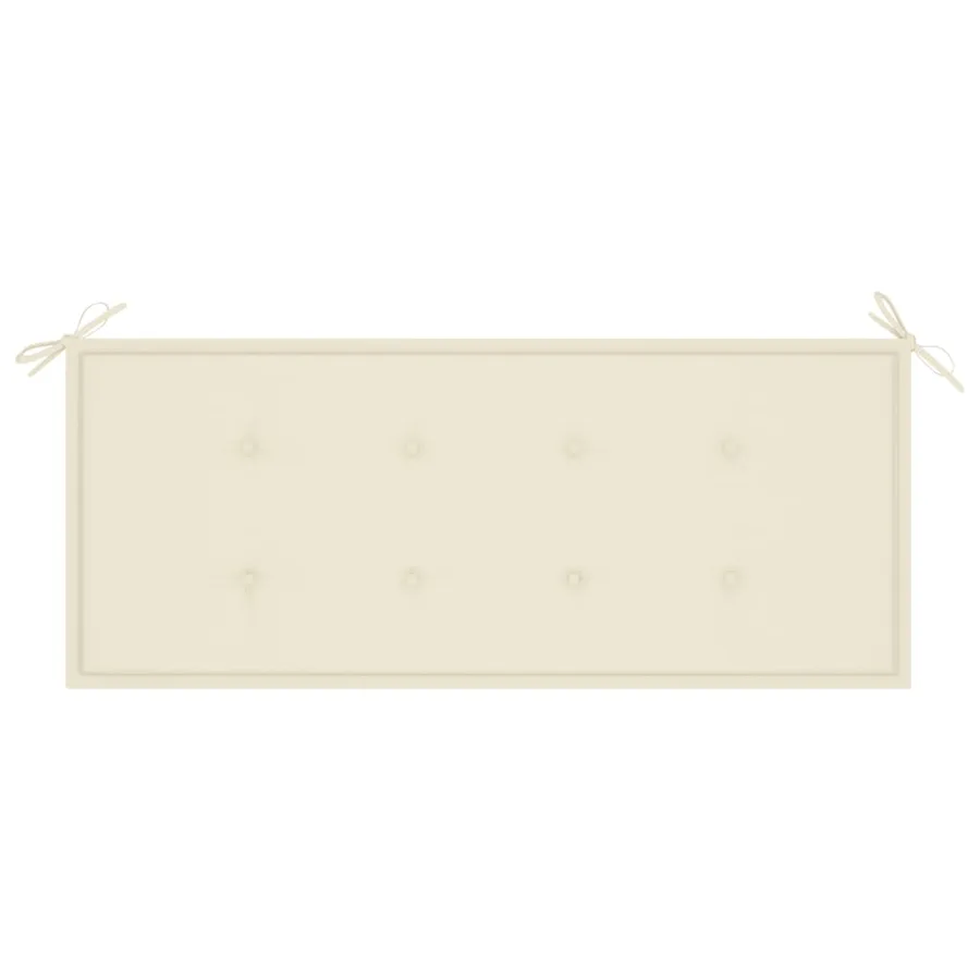 Banc de jardin 2 places avec coussin 120 cm Gris Eucalyptus - 6