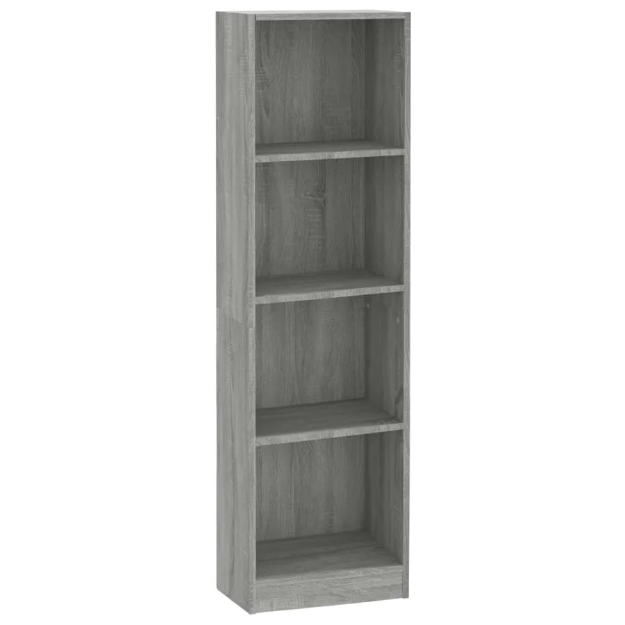 Bibliothèque 4 niveaux Sonoma gris 40x24x143 cm - 2