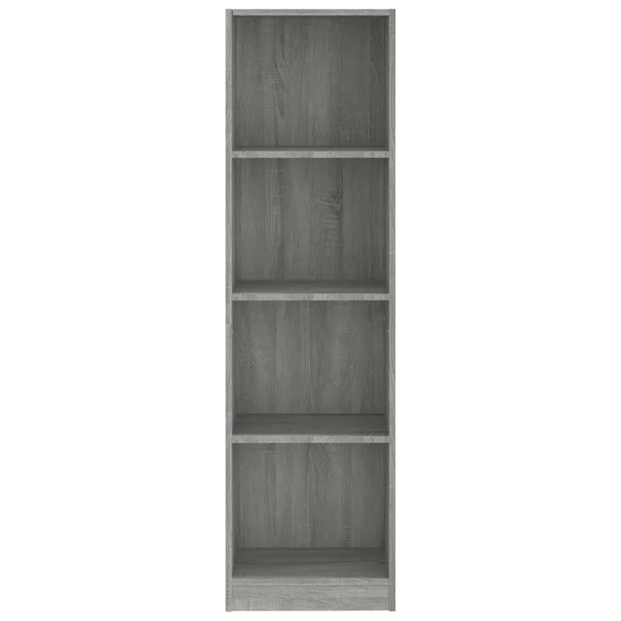 Bibliothèque 4 niveaux Sonoma gris 40x24x143 cm - 4