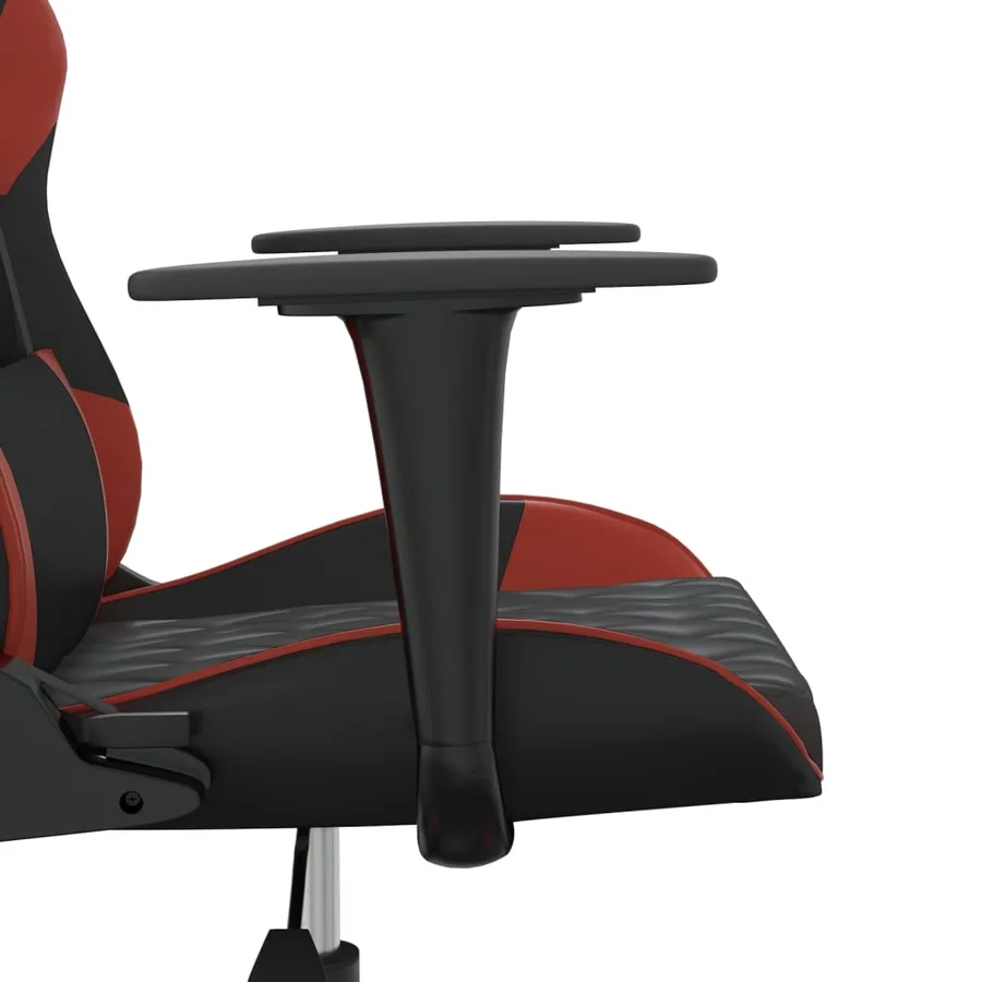 Chaise de jeu Noir et rouge bordeaux Similicuir - 9