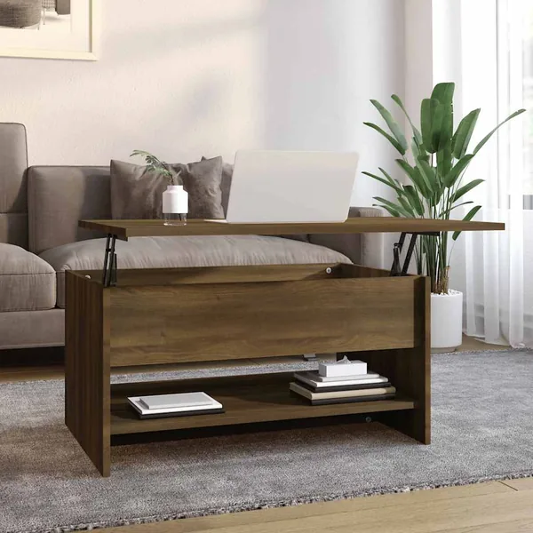 Table basse Chêne marron 80x50x40 cm Bois d'ingénierie