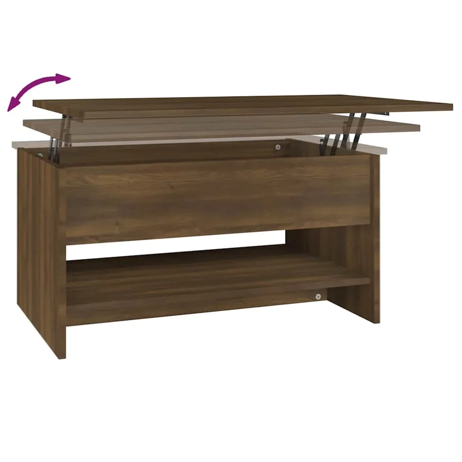 Table basse Chêne marron 80x50x40 cm Bois d'ingénierie - 8