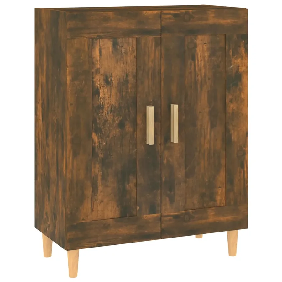 Buffet Chêne fumé 69,5x34x90 cm Bois d'ingénierie - 2