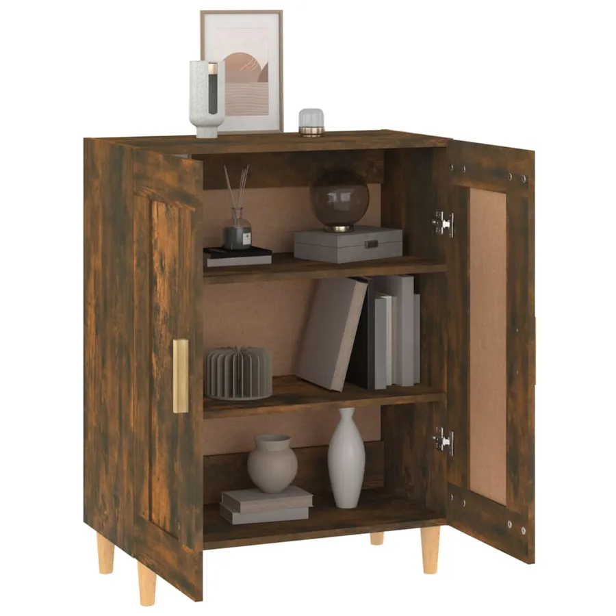 Buffet Chêne fumé 69,5x34x90 cm Bois d'ingénierie - 5
