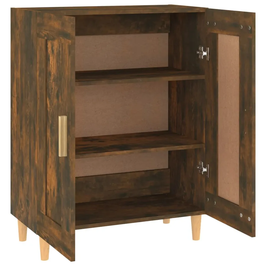 Buffet Chêne fumé 69,5x34x90 cm Bois d'ingénierie - 7