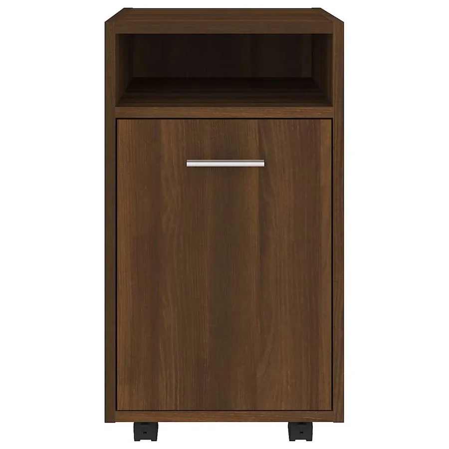 Armoire appoint à roues Chêne marron 33x38x60 cm - 3