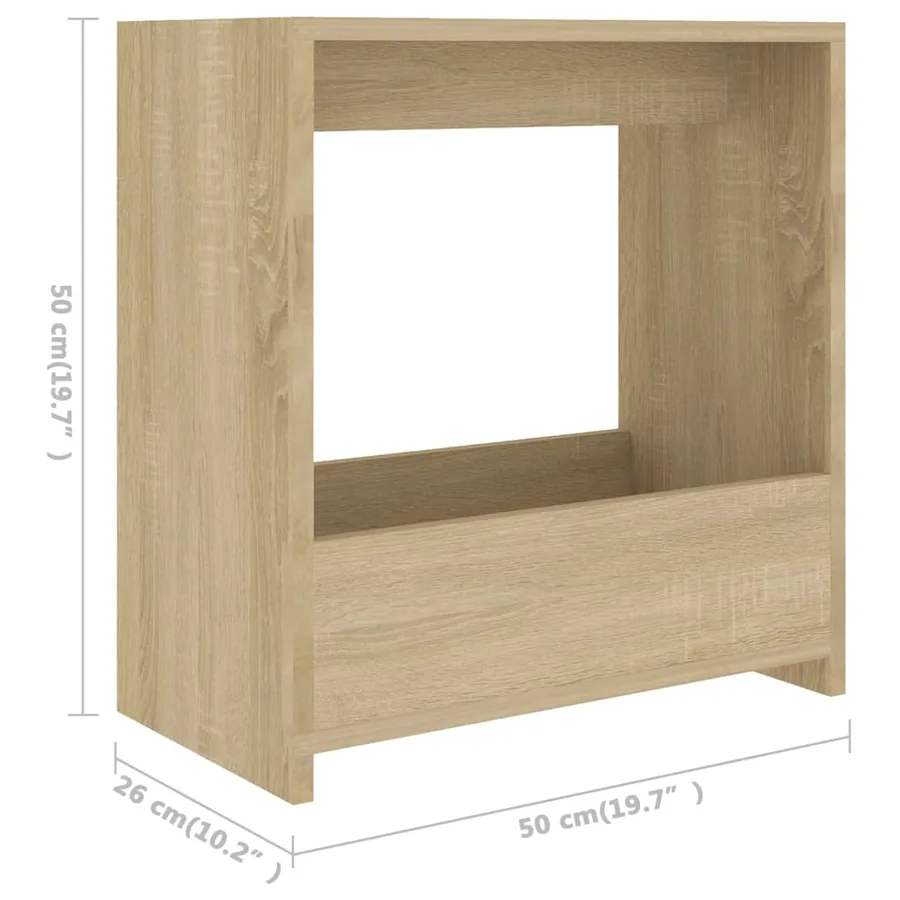 Table d'appoint chêne sonoma 50x26x50 cm bois d'ingénierie - 6