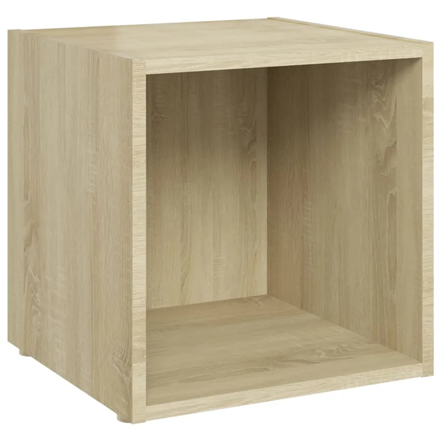 Meubles TV 2 pcs chêne sonoma 37x35x37 cm bois d’ingénierie - 3