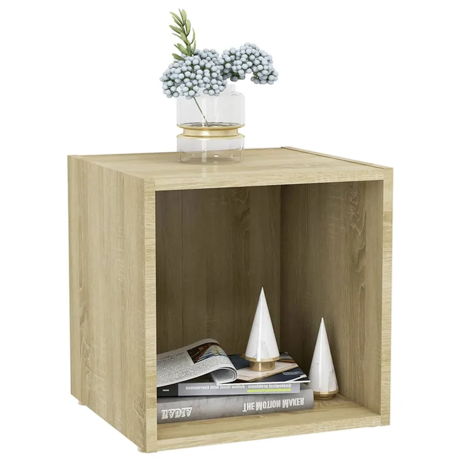Meubles TV 2 pcs chêne sonoma 37x35x37 cm bois d’ingénierie - 5
