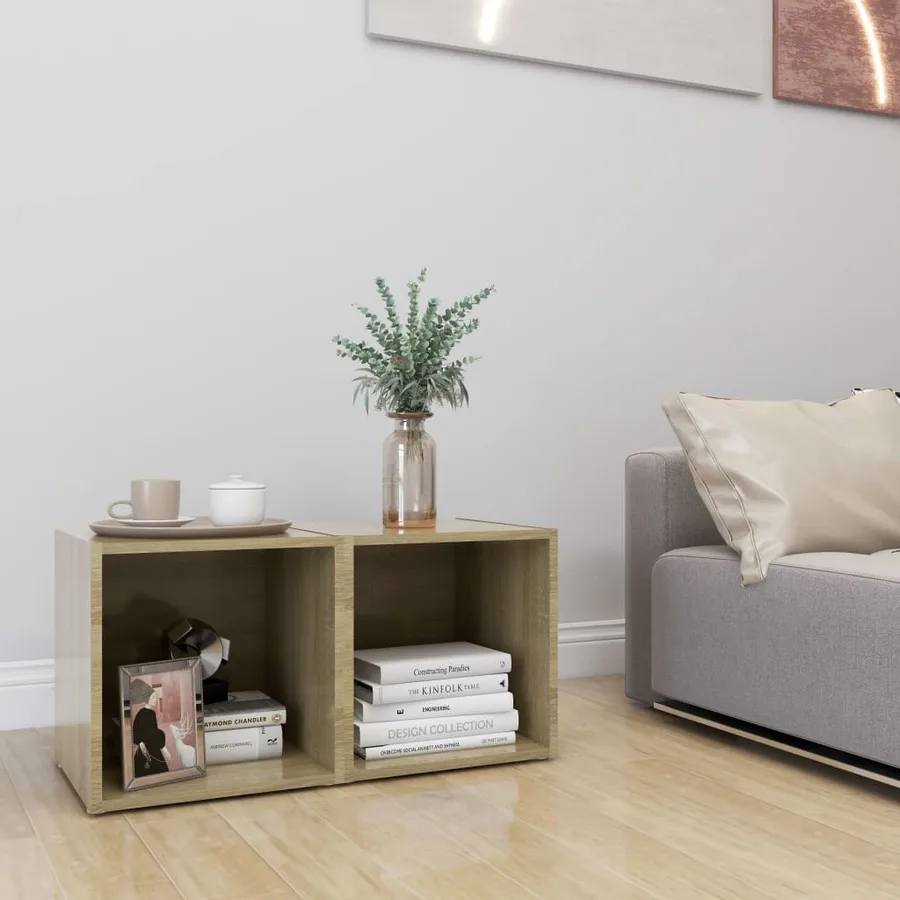 Meubles TV 2 pcs chêne sonoma 37x35x37 cm bois d’ingénierie - 6
