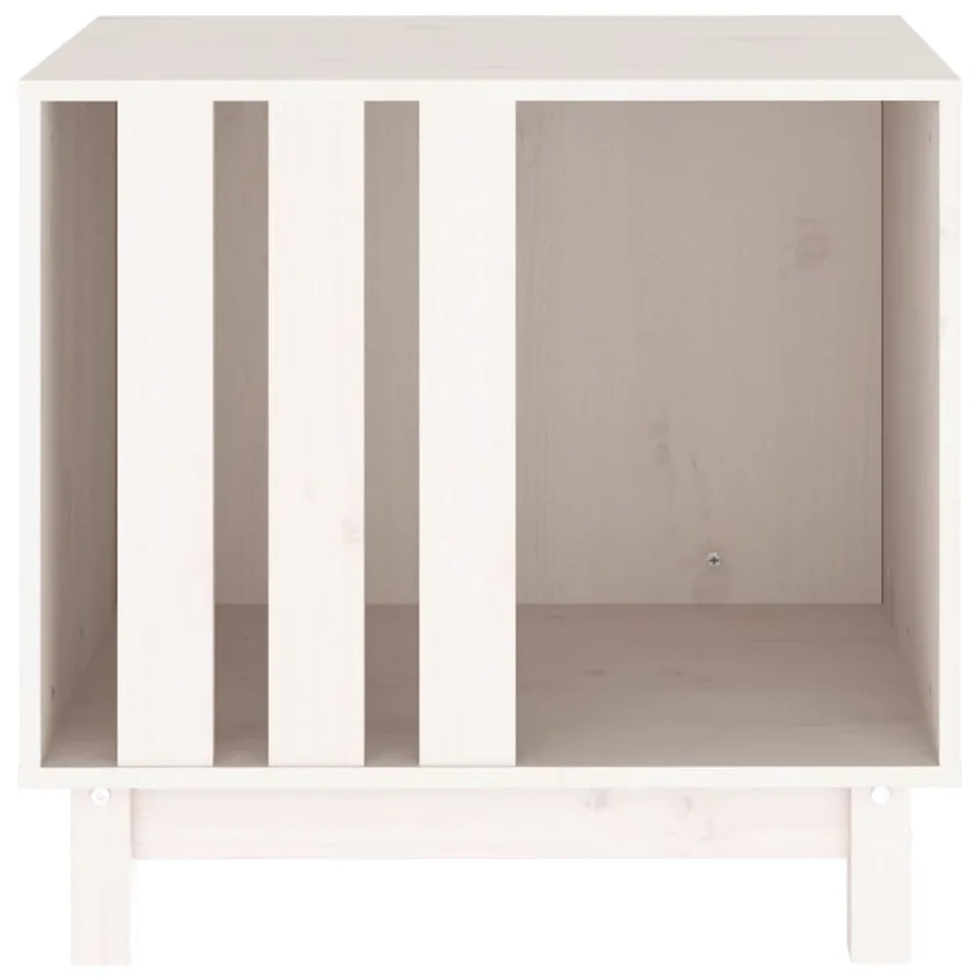 Niche pour chien Blanc 60x45x57 cm Bois de pin massif - 4