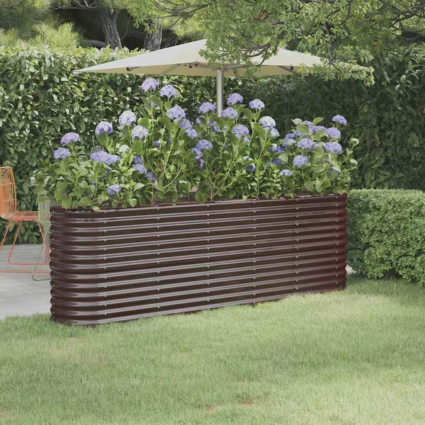 Lit surélevé de jardin Acier galvanisé marron