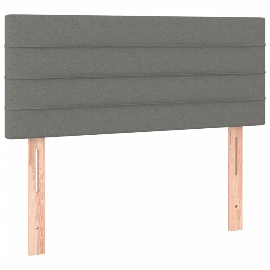 Sommier à lattes de lit avec matelas Gris foncé 100x200cm Tissu - 6
